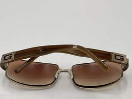 Womens Gold Lens Full Rim Brown Frame UV Protection Square Sunglasses alternative image