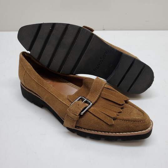 Franco Sarto Brown Suede Loafers Size 8.5M image number 1