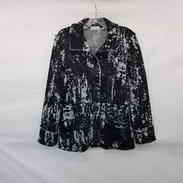 Habitat Black & Gray Button Up Knit Jacket WM Size S