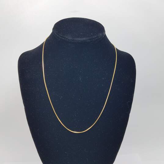 IMD 14k Gold 1mm Box Chain Necklace 3.2g image number 1
