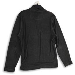 Mens Gray Heather Mock Neck 1/4 Zip Long Sleeve Activewear T-Shirt Size L alternative image