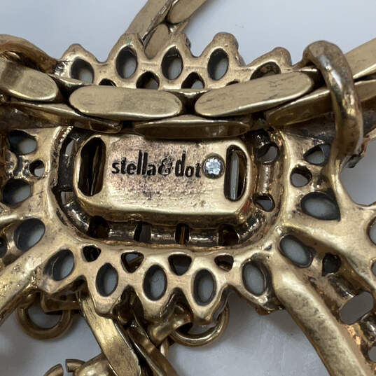 Designer Stella & Dot Gold-Tone Adjustable Havana Statement Necklace image number 4