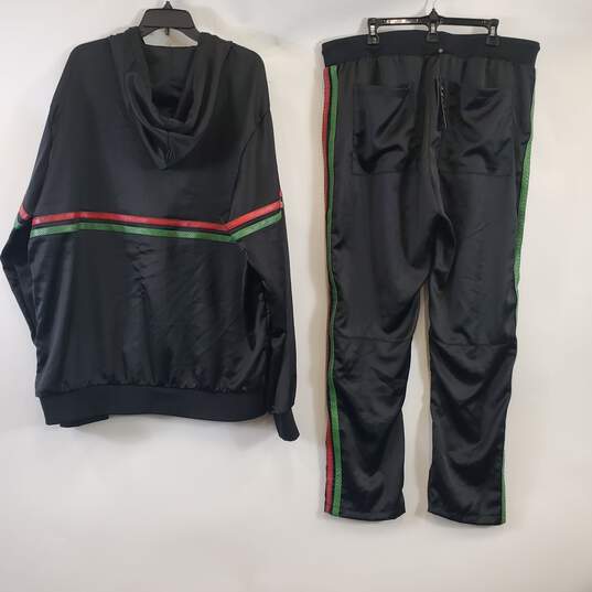 Reason Men Black Graphic 2Pc Track Suit 2X NWT image number 2