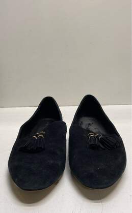 Karl Lagerfeld Clover Black Suede Tassel Flats Loafers Shoes Size 10 M alternative image