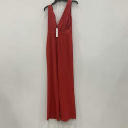 NWT Womens Gale Red V-Neck Sleeveless Wide-Leg One-Piece Jumpsuit Size 2 alternative image