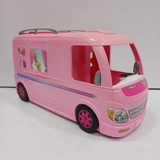 2016 - Mattel Pink Barbie Dream Camper Expanding RV  Motorhome FBR34 image number 1