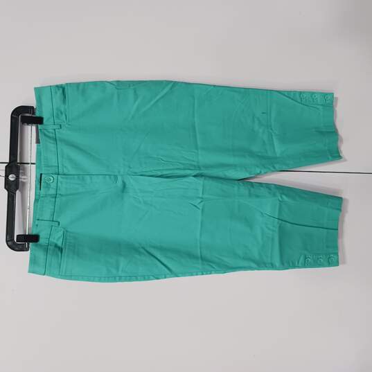 Women's Teal Chopped Capri Pants Size 14 image number 1