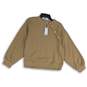 NWT Zara Womens Tan Long Sleeve Crew Neck Pullover Sweatshirt Size 13-14 image number 1