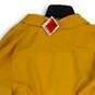 NWT Womens Yellow Casual Open Front Roll Up Sleeve Jacket Size Large image number 4