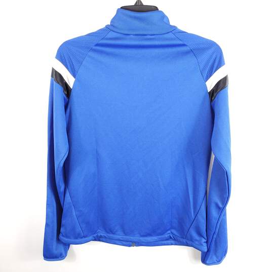 Adidas Women Blue Striped Track Jacket S NWT image number 2