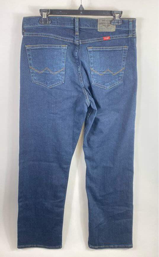 Wrangler Men Blue Relaxed Bootcut Jeans Sz 32 image number 2