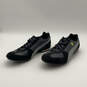 Mens Black Gray Leather Round Toe Low Top Lace-Up Sneaker Shoes Size 12 image number 2