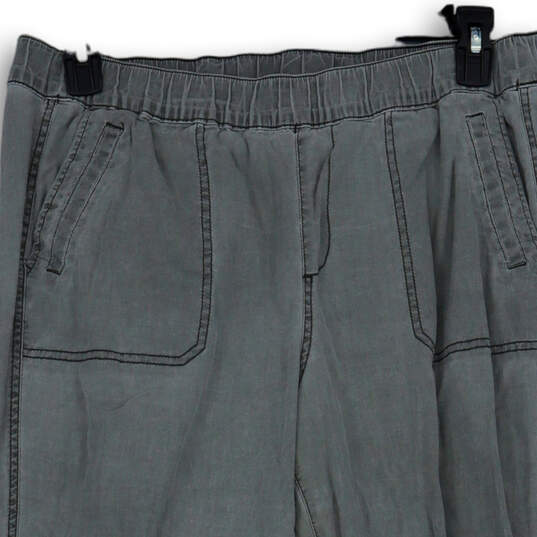 Womens Gray Tapered Leg Elastic Waist Pockets Pull-On Jogger Pants Sz 14-16 image number 3