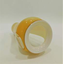 Gorgeous Designs MCM Mid Century Style Yellow Mod Glass Vase Home Decor alternative image