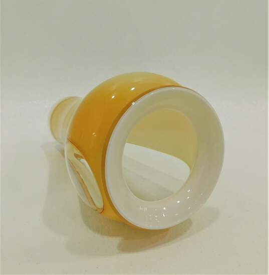 Gorgeous Designs MCM Mid Century Style Yellow Mod Glass Vase Home Decor image number 2