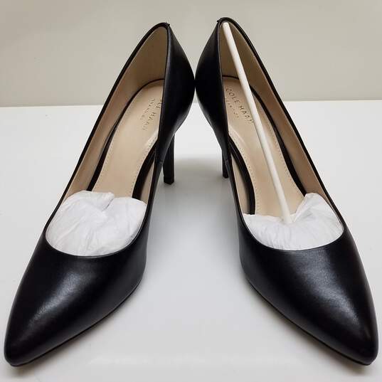 Cole Haan Quincy Pump 85mm II Black Leather Size 8.5 Women's Heels image number 2