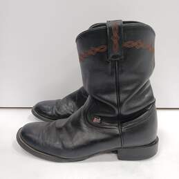 Justin Women's Black Leather Cowgirl Boots S/N 4606 Size 10D