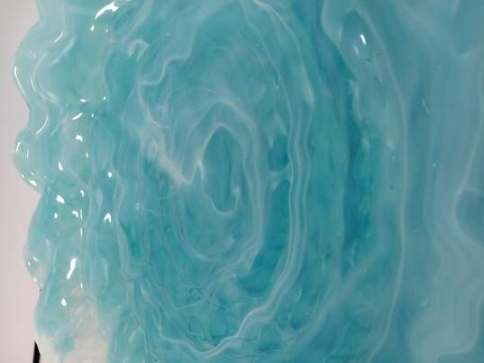 Decorative Blue Swirl Glass Plate image number 5