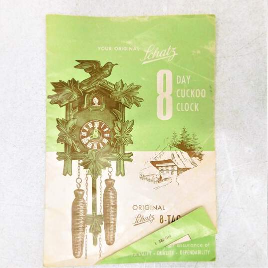 VNTG Schatz Brand 8-Day Model Wooden Cuckoo Clock (Parts and Repair) image number 3