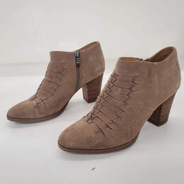Franco Sarto Destiny Taupe Suede Booties Women's Size 8.5M