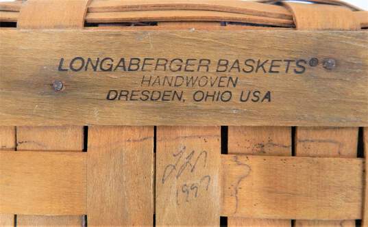 Lot of 5 Longaberger Baskets, Various Sizes, Liners image number 3