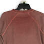 Womens Red Crew Neck Long Raglan Sleeve Pullover Sweatshirt Size Small image number 4