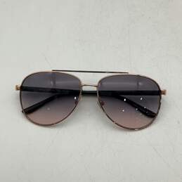 Womens MK5007 Hvar Rose Gold Black Full-Rim Aviator Sunglasses With Case