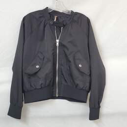 Free People Black Midnight Bomber Size Small