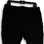 Womens Black Elastic Waist Slash Pocket Pull-On Ankle Pants Size Large image number 3