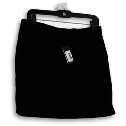 NWT Womens Black Stretch Flat Front Short Straight & Pencil Skirt Size L