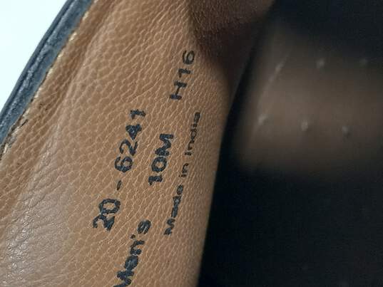 Men's Black Leather Loafers Size10 M image number 5