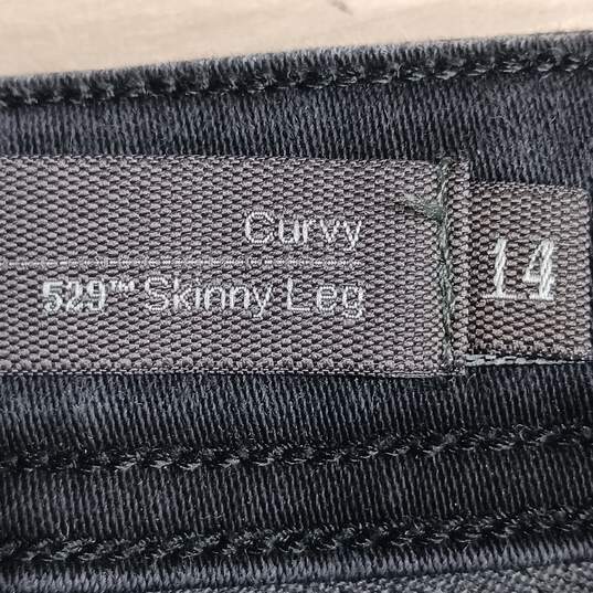 Levi's Curvy Skinny Black Jeans Women's Size 14 image number 1