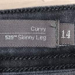 Levi's Curvy Skinny Black Jeans Women's Size 14