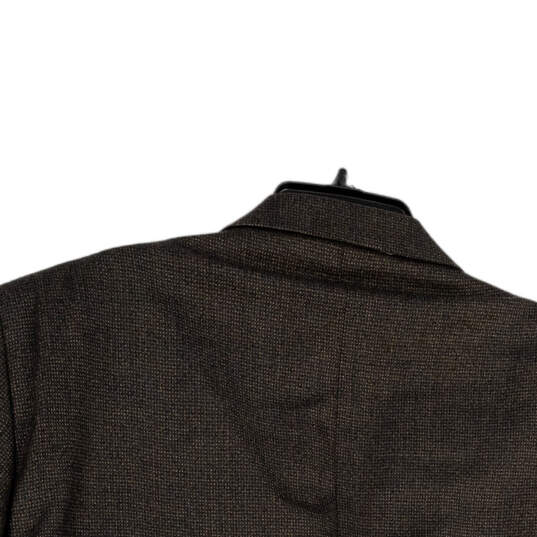 Mens Gray Notch Lapel Long Sleeve Flap Pocket Single Button Blazer Size 56 image number 4