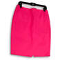 Womens Pink Back Slit Pockets Back Zip Straight & Pencil Skirt Size 8 image number 1
