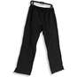 Womens Black Flat Front Straight Leg Pockets Workwear Ankle Pants Size M image number 1