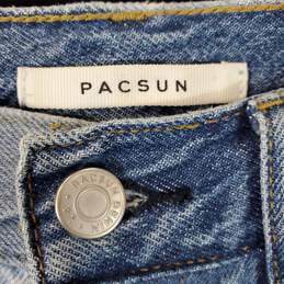 Pacsun Women Blue Patch High Rise Straight Jeans Sz 24 alternative image