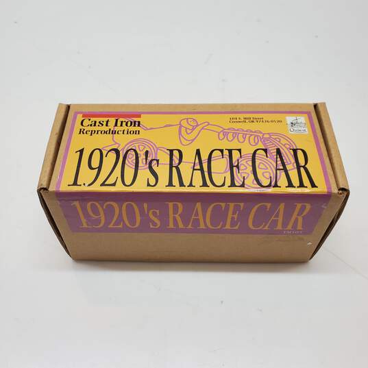 Pair of Cast Iron Reproductin 1920s Race Cars image number 4