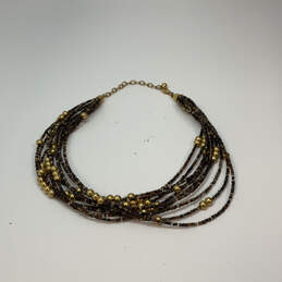 Designer Joan Rivers Gold-Tone Multi Strand Lobster Clasp Beaded Necklace alternative image