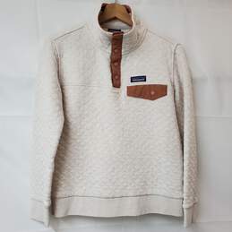 Patagonia Organic Cotton 1/4 Snap Quilted Pullover Women's XL