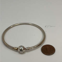 Designer Pandora 925 ALE Sterling Silver Ball Clasp Essence Bangle Bracelet