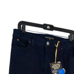 NWT Womens Blue Dark Wash Denim Regular Fit Pockets Skinny Leg Jeans Sz 13