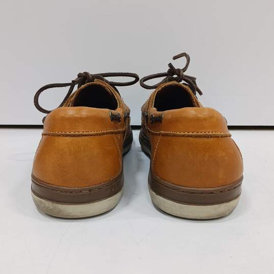 Allen Edmonds Men's Eastport Tan Leather Boat Shoes Size 9.5D image number 4