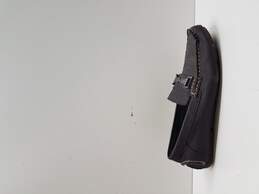 CALVIN KLEIN Morrie Weave Men's Size 8 Black/Dark Grey Textured Leather Loafer