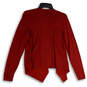 Womens Red Tight-Knit Long Sleeve Open Front Cardigan Sweater Size Medium image number 2