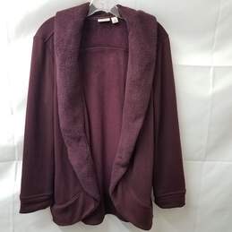L.L. Bean Women's Purple Open Front Cardigan Jacket Size M