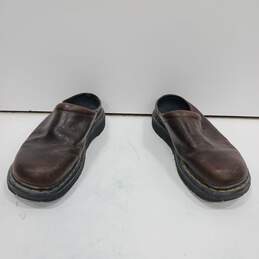 Dr. Martens Men's P1098910 Brown Leather Y2K Slip-On Clog/Mules Size 9