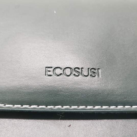 ECOSUSI Green Vegan Leather Camellia Vintage Backpack for Laptop 15.6 inches image number 7