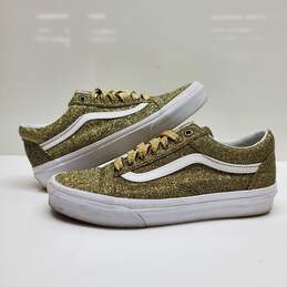 Vans Women's Glitter Gold Sk8 Low Shoes Size 9