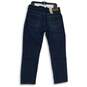 NWT Mens Dark Blue Denim Stretch Pockets Straight Leg Jeans Size 34x30 image number 2